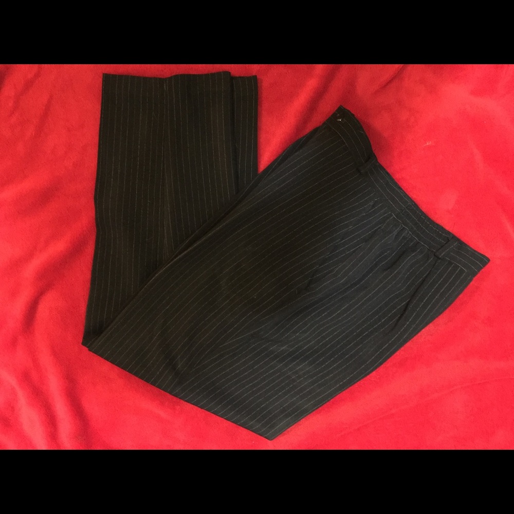 Black Pin Striped Pant Suit